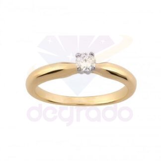 Anillo de compromiso 3mm con baño 18K