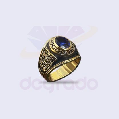 Anillo de grado en plata Ley 925 10x8 Oval